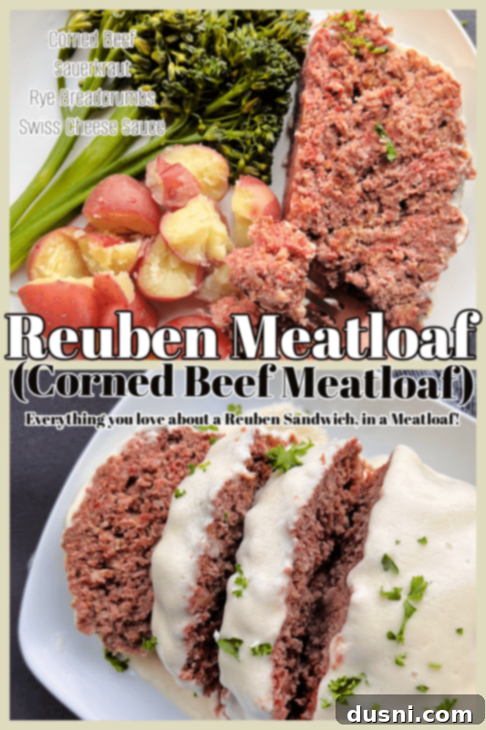 Deli-Style Meatloaf 15 Reuben Meatloaf with cheese sauce and parsley