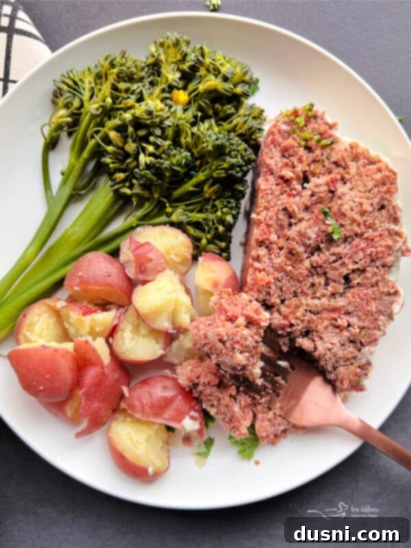 Deli-Style Meatloaf 16 Reuben Meatloaf on a plate, ready to be eaten