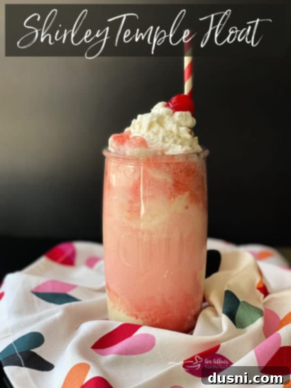 Sparkling Shirley Temple Float 7 Shirley Temple Floats lined up, showcasing their festive appearance
