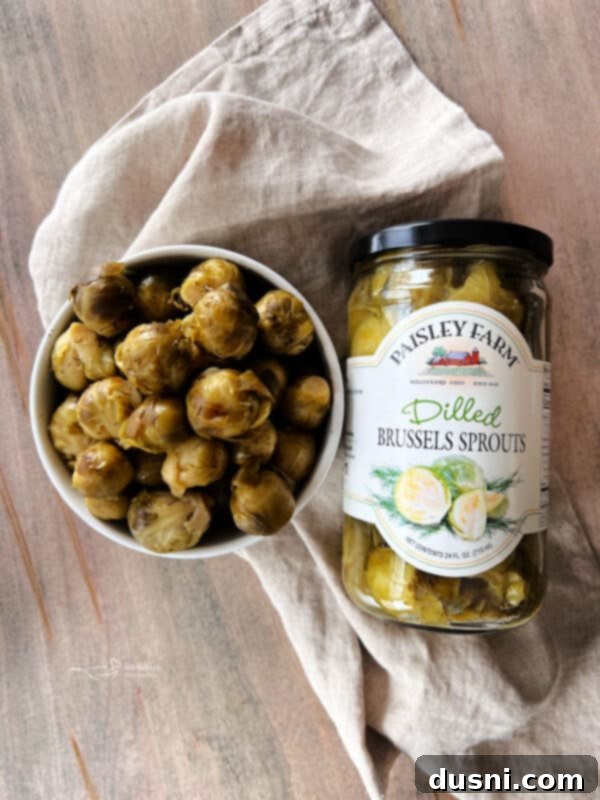 Jar of Paisley Farm Dilled Brussels Sprouts
