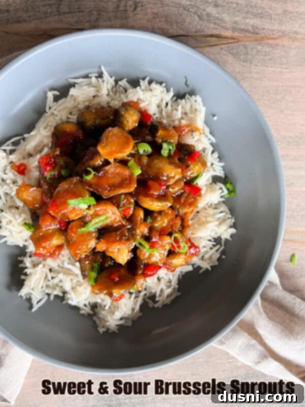 Sweet and sour Brussels sprouts hero shot