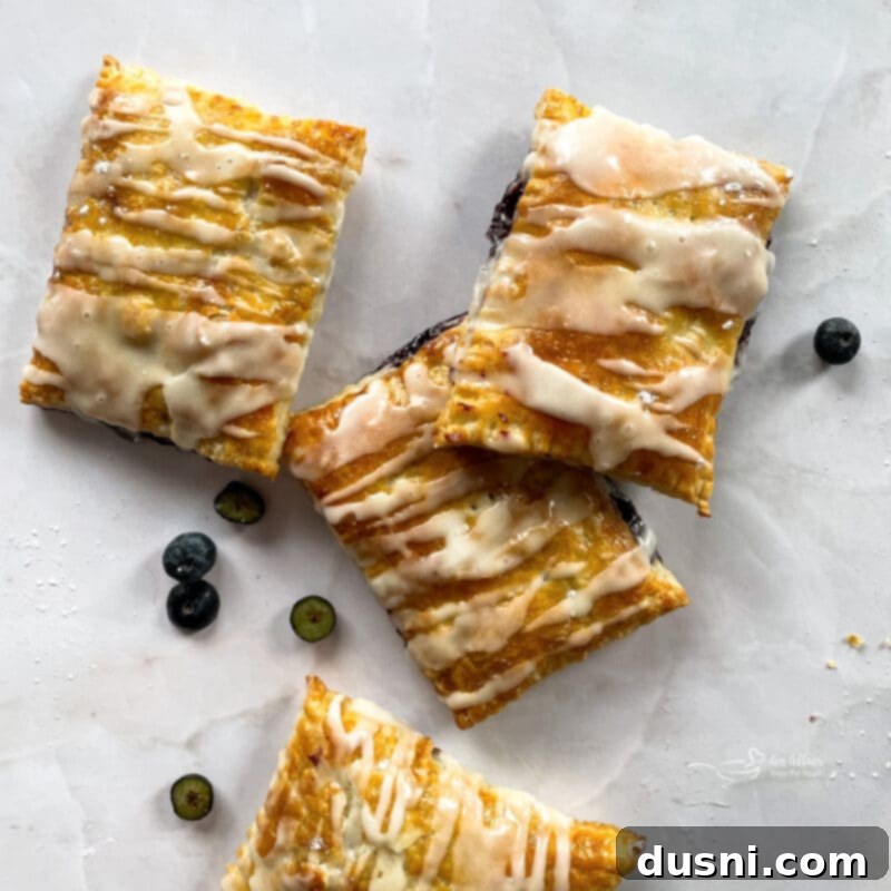 Homemade Toaster Strudels on a plate