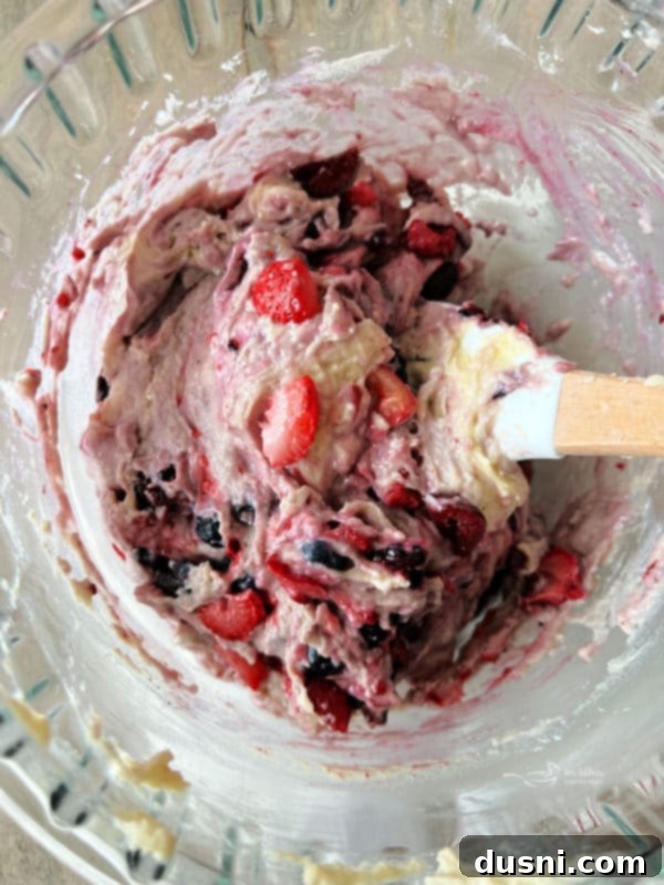 Mixing Bisquick muffin batter