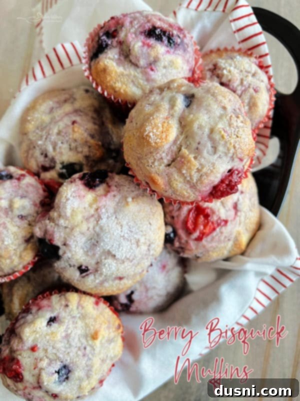 Berry Bisquick Muffins - a platter of muffins