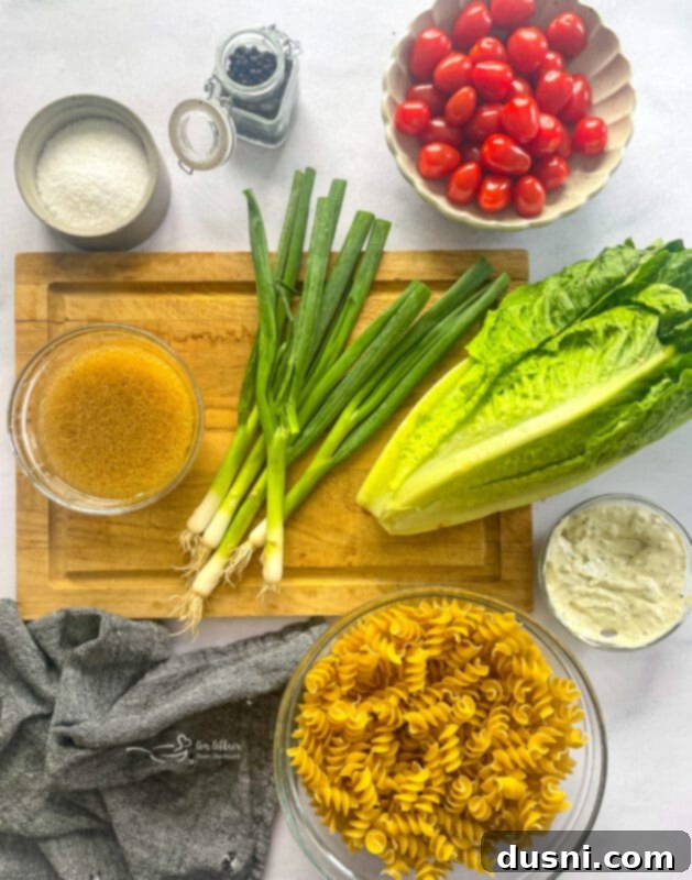 Ingredients for Pasta Salad