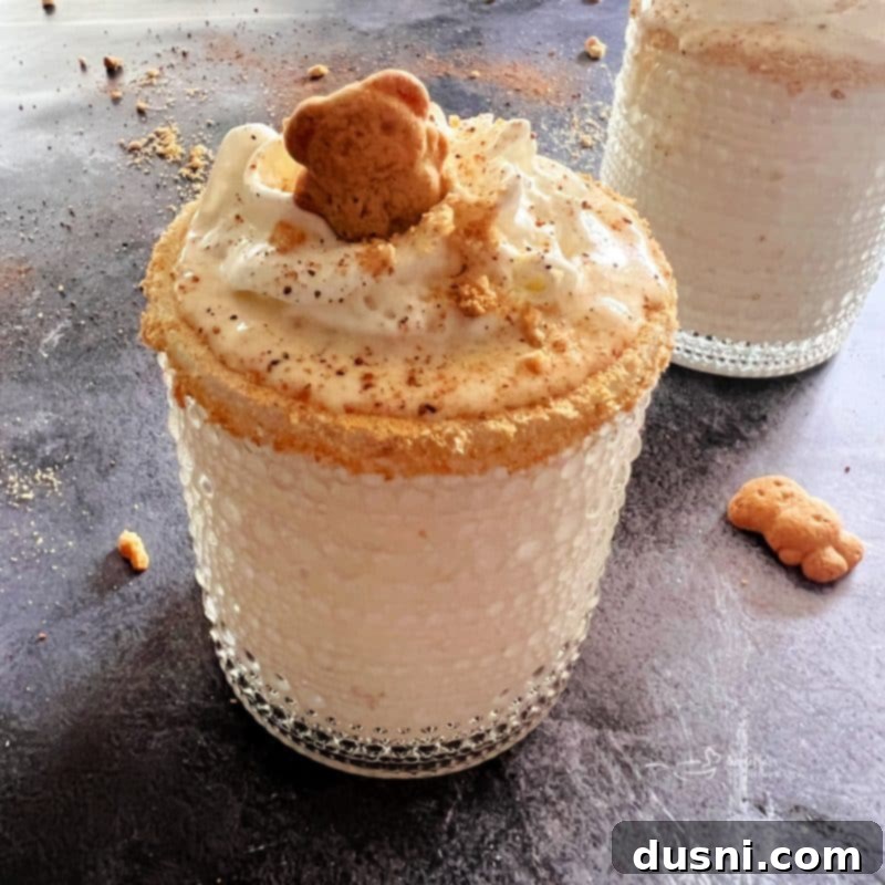 Banana Cream Dream Shake 5 Ingredients for Banana Cream Pie Shake laid out on a table, including bananas, yogurt, and spices