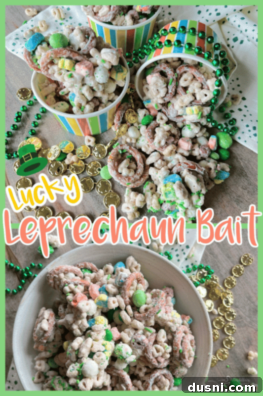 Pot of Gold Snack Blend 17 Broken pieces of Lucky Leprechaun Bait in a bowl.