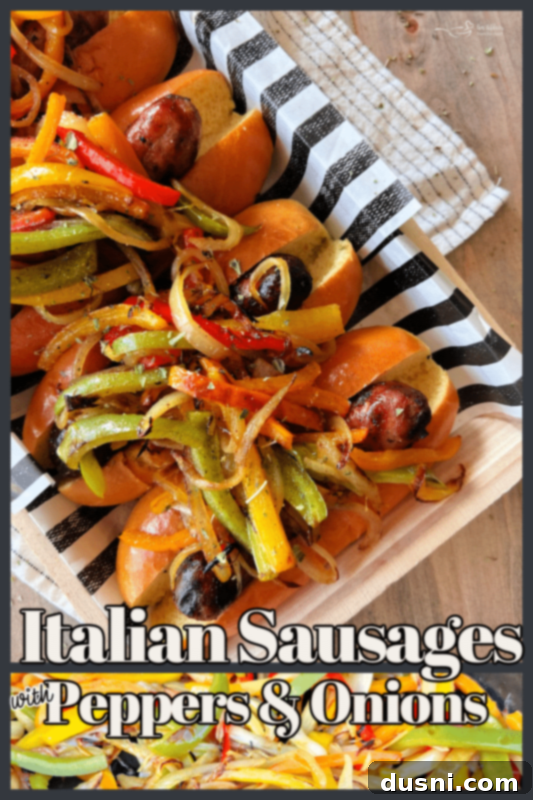 Pin for Italian Sausage with Peppers and Onions recipe