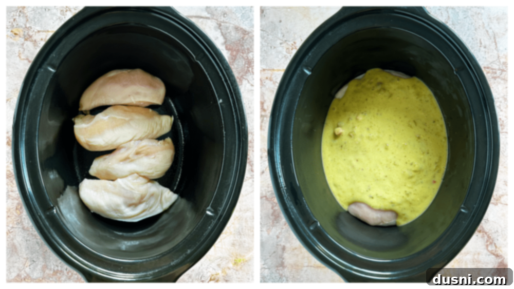 Chicken breasts in slow cooker