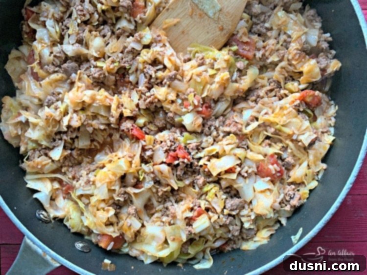 Unstuffed Cabbage Roll Skillet