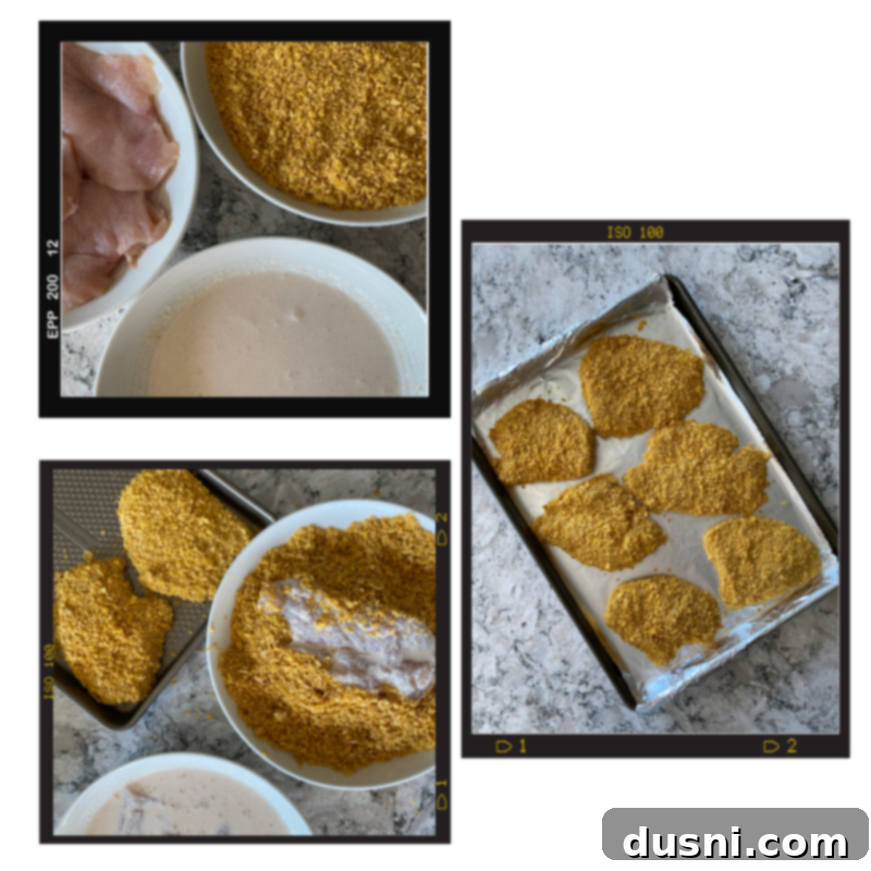 Ingredients for Crispy Oven Fried Chicken Biscuit Sandwiches