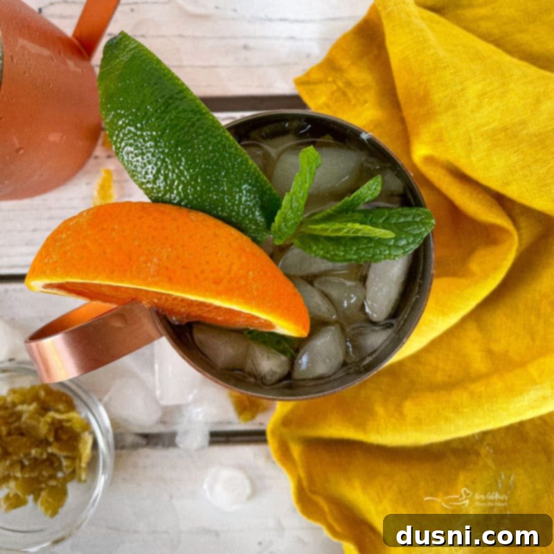 A Kentucky Mule being stirred in a copper mug