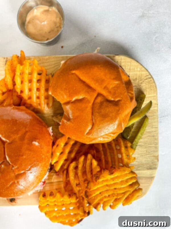 Reuben Sandwiches on Wood Block