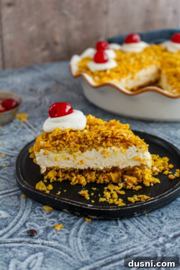 Fried Ice Cream Pie 5 Fried Ice Cream Pie in a deep-dish pie plate, ready to be frozen