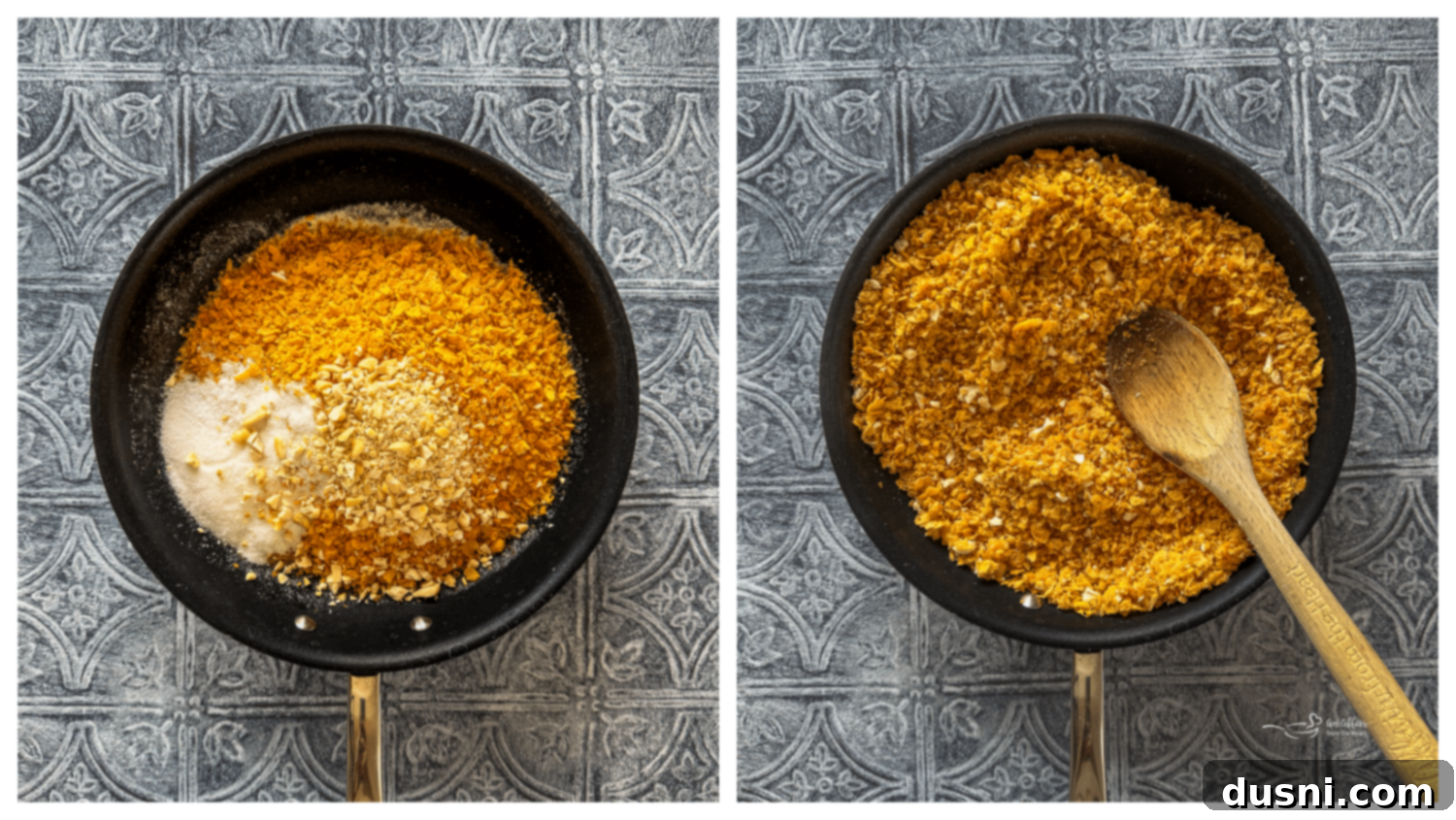 Fried Ice Cream Pie 9 Step-by-step image of melting butter and adding cornflakes, cashews, sugar, and salt for the crust