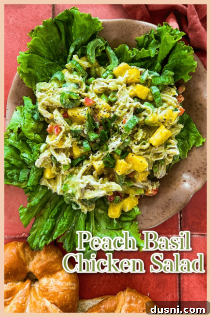 Graphic for Peach Basil Chicken Salad