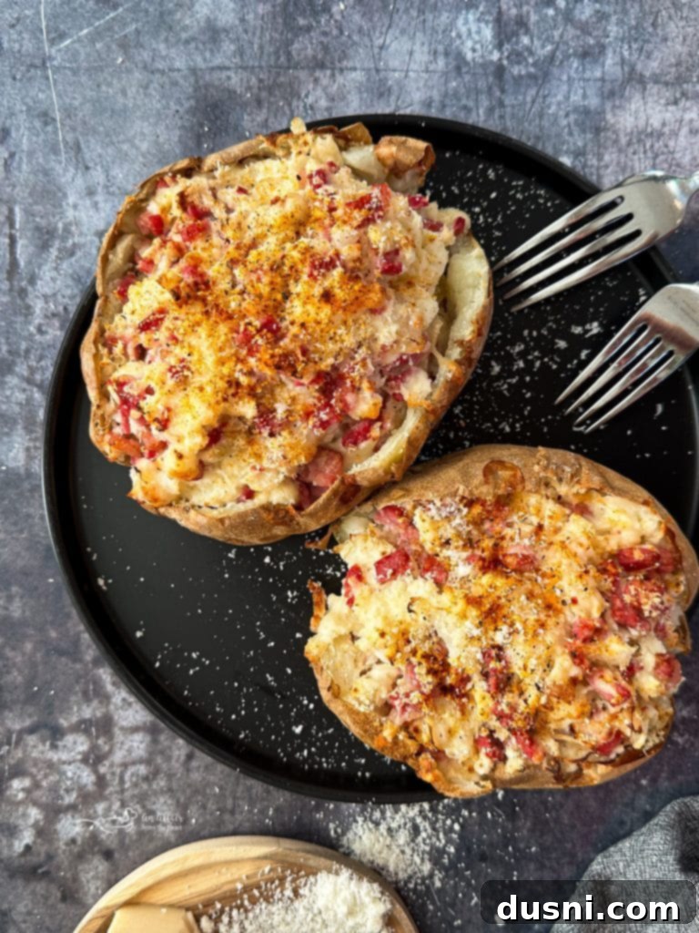 Reuben Stuffed Baked Potato