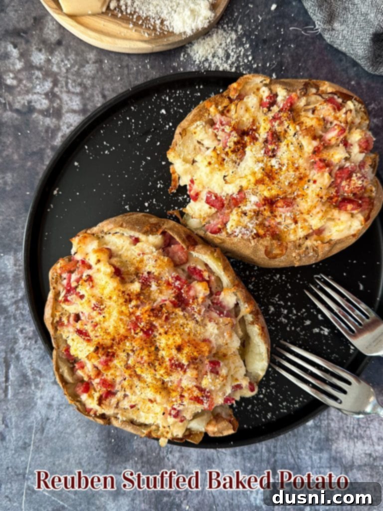 Reuben Stuffed Baked Potato HERO image