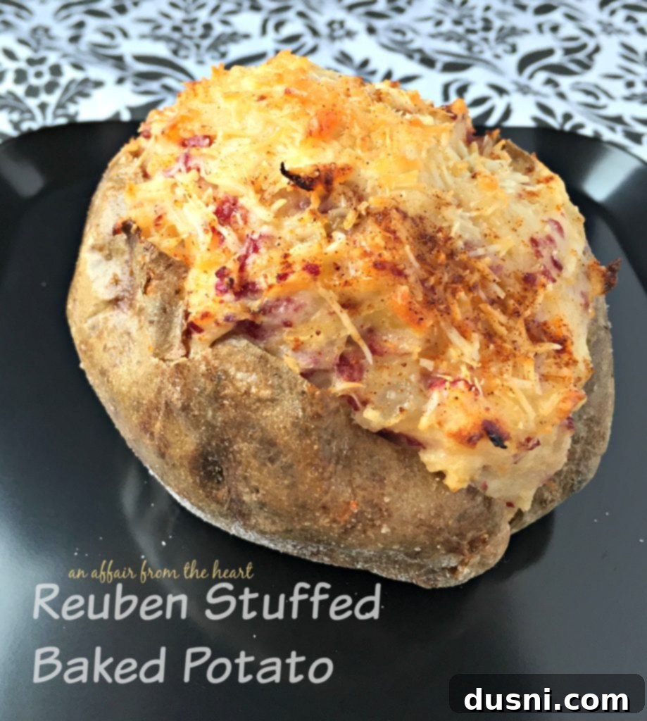 Reuben Stuffed Baked Potato