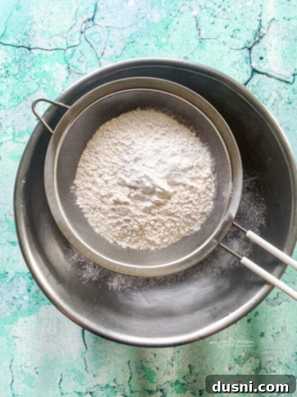 Preparing the dry ingredients