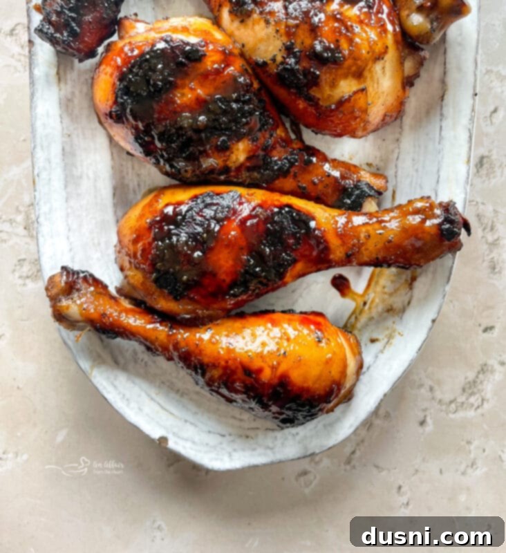 Honey-Glazed Crispy Fried Chicken 17 Asian-Inspired BBQ Sauce on Grilled Chicken Legs