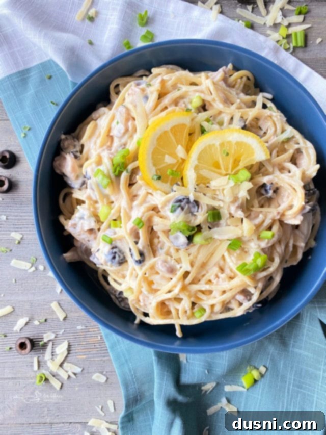 A plate of Tuna Spaghetti, another delicious tuna dish