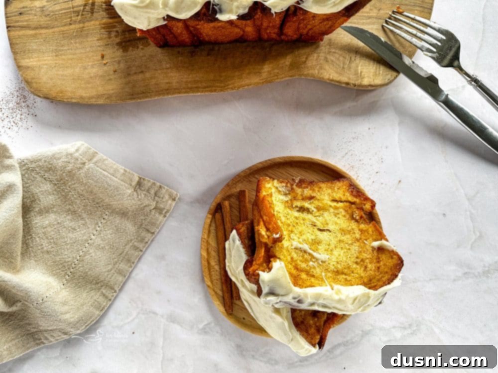 Warm Cinnamon Pull-Apart Perfection 8 Cinnamon pull apart bread baking in a loaf pan