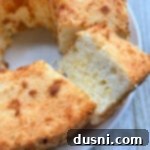 (Two Ingredient) Pineapple Angel Food Cake one slice cut