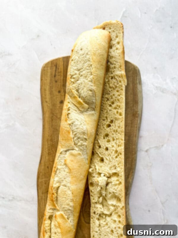 Step 4: Horizontally slicing a baguette open