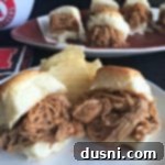 Close up of Hawaiian Pork Sliders on a white plate