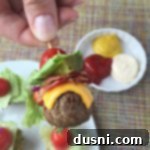 Close up of Bacon Cheeseburger Meatballs