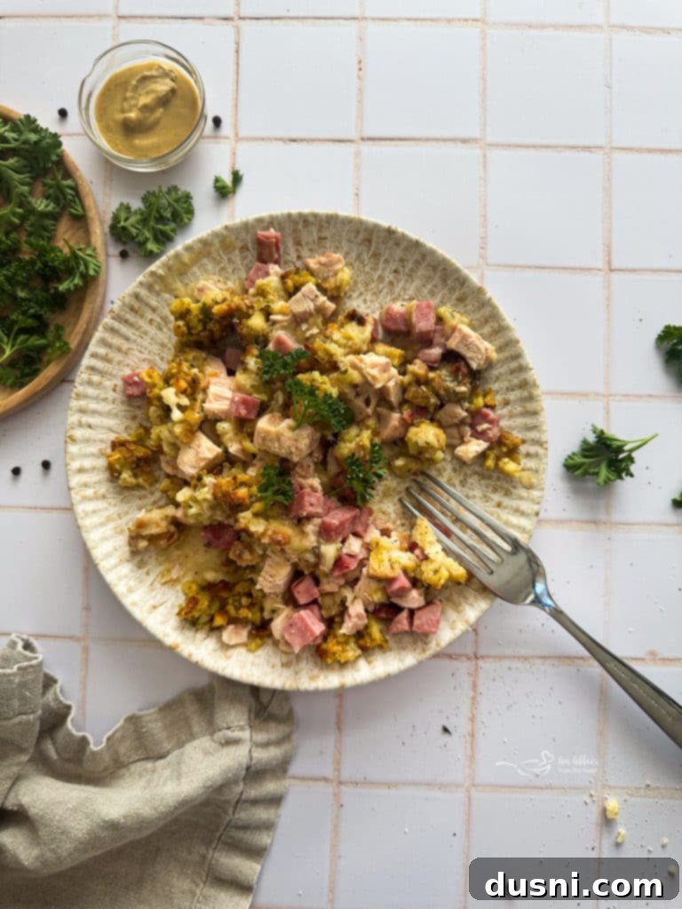 Creamy Chicken Cordon Bleu Bake 10 A Pinterest-friendly image of Chicken Cordon Bleu Casserole, perfect for sharing on social media platforms.