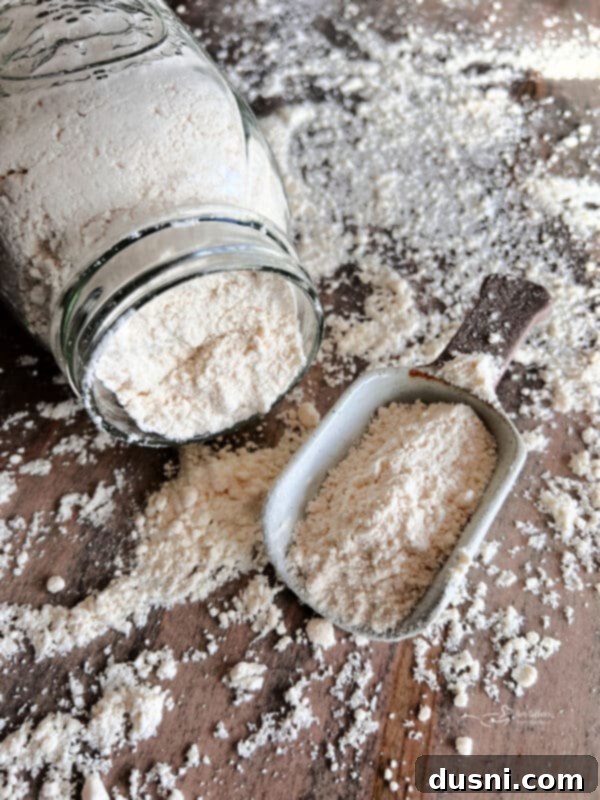 Better Bisquick From Your Kitchen 6 A bowl of homemade Bisquick mix ready for storage