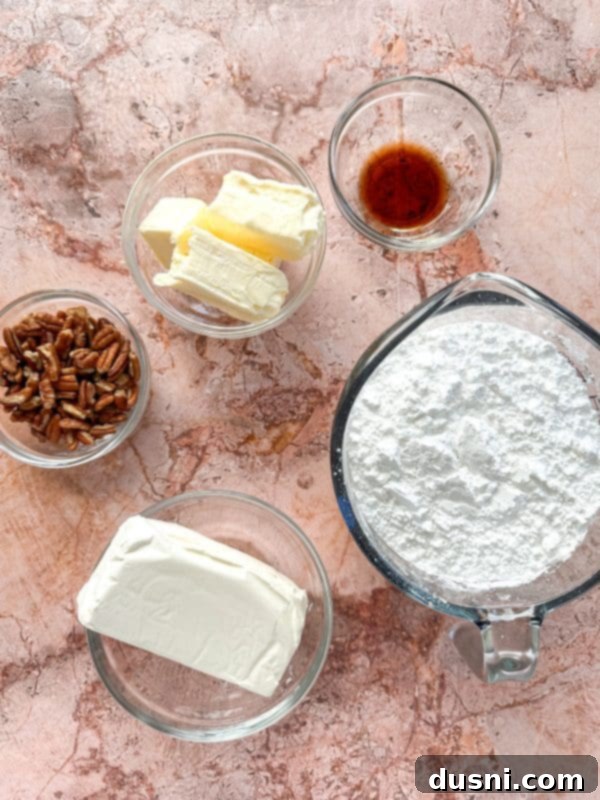 Ingredients for Pumpkin Bundt Cake on a counter