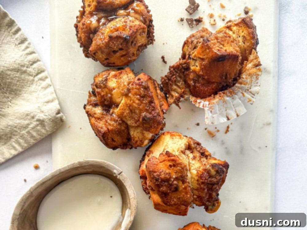 Ingredients laid out on a baking sheet, ready for Toffee Monkey Bread Muffins