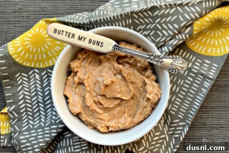 Copycat Texas Roadhouse Cinnamon Honey Butter in a serving dish