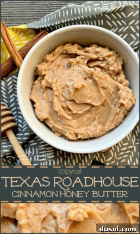 Close-up of Copycat Texas Roadhouse Cinnamon Honey Butter in a bowl