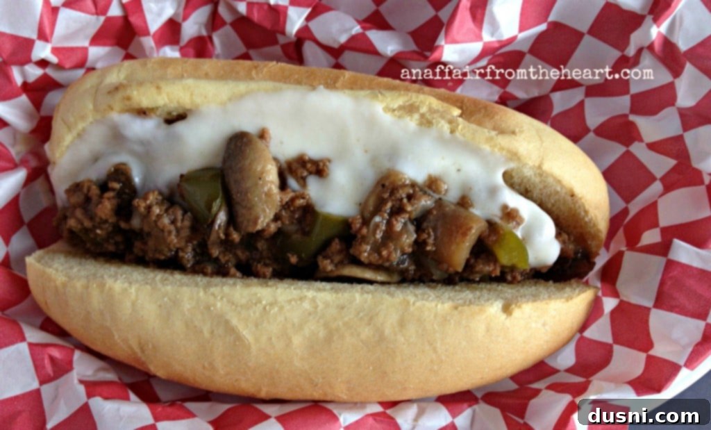 Philly Cheese Steak Sloppy Joes - a quick and easy sandwich fusion of two classics.