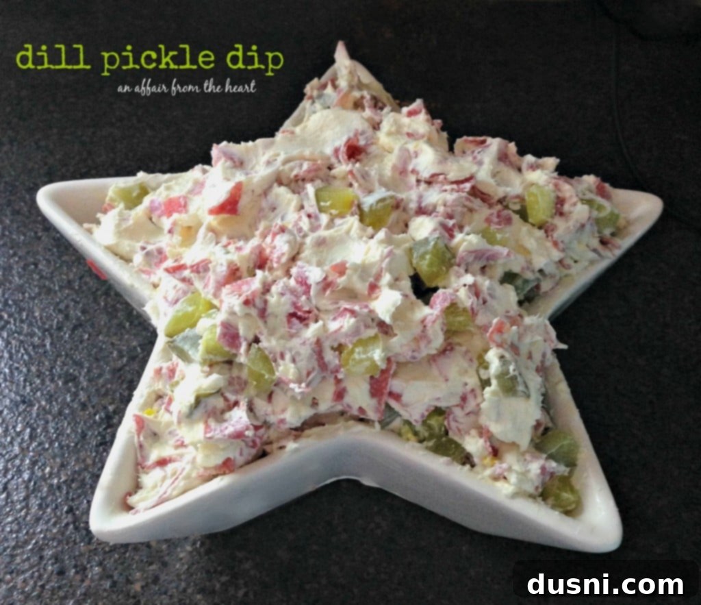Dill Pickle Dip - A viral, tangy, creamy dip perfect for parties and snacks.