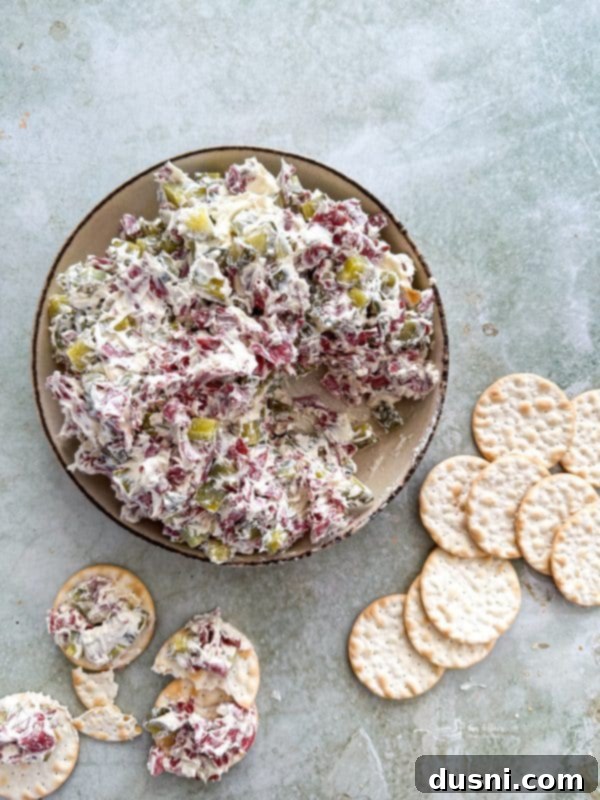 Zesty Dill Pickle Dip 2 Creamy Dill Pickle Dip in a bowl, ready to be served