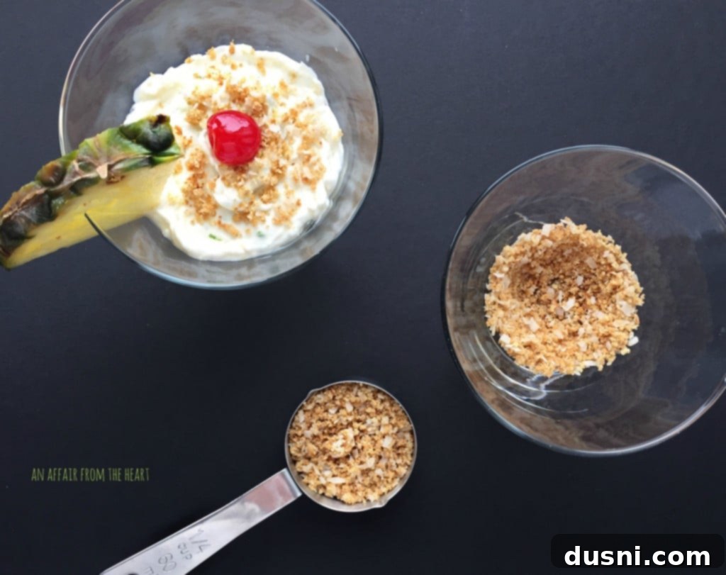 Preparing the crust for Individual No Bake Pina Colada Cheesecake