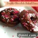 Appetizing Double Chocolate Baked Donuts on a white plate