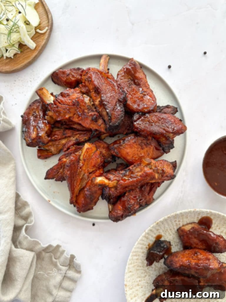 Pinterest graphic for Slow Cooker Dr. Pepper BBQ Ribs