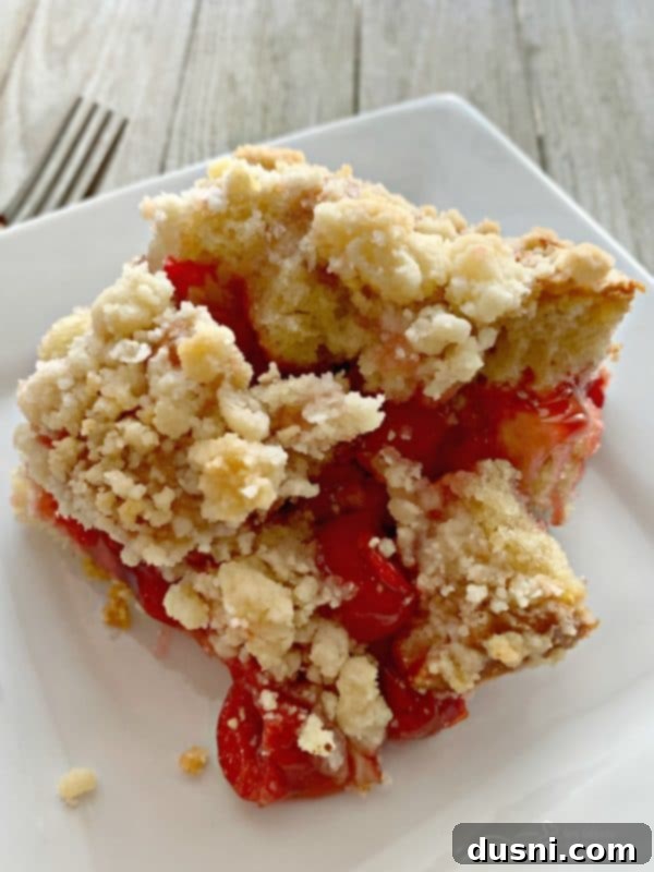 Decadent Black Forest Delight 3 Cherry Filled Coffee Cake close up