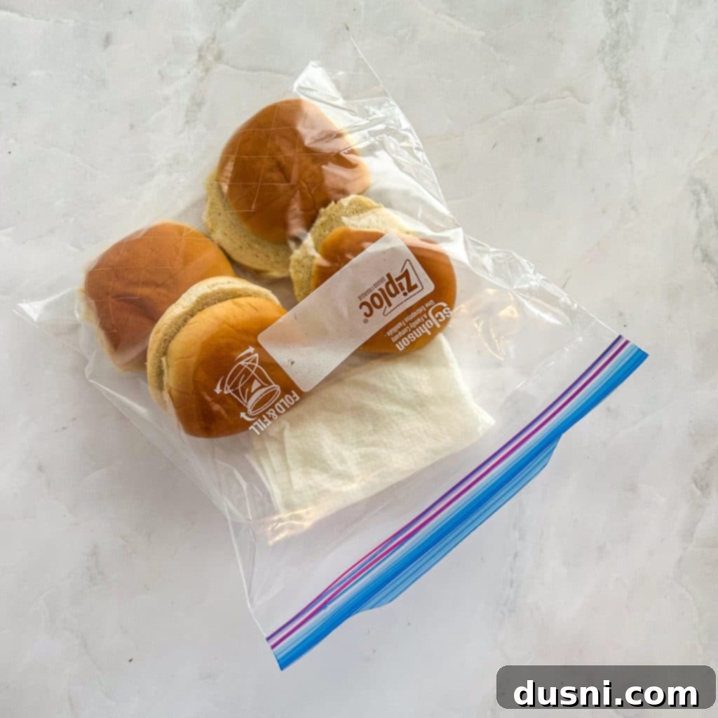 Your Favorite Filet-O-Fish & McDonald's-Inspired Tartar Sauce, Made At Home 11 Steaming hamburger buns in a plastic bag with a damp paper towel in microwave