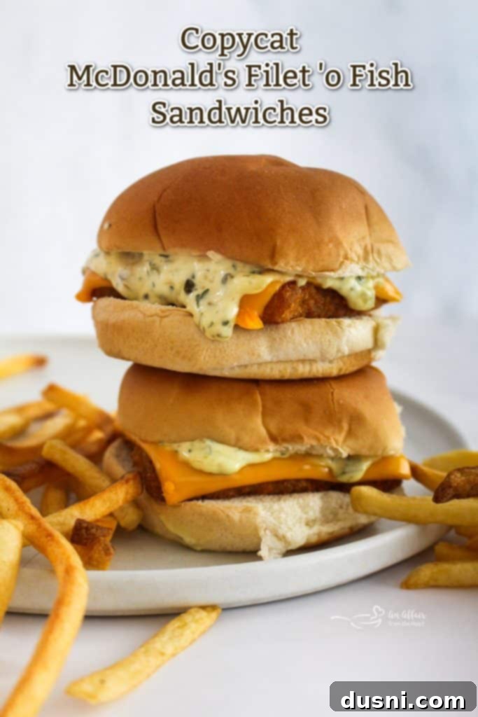 Your Favorite Filet-O-Fish & McDonald's-Inspired Tartar Sauce, Made At Home 16 Two homemade McDonald's Filet-O-Fish sandwiches on a cutting board