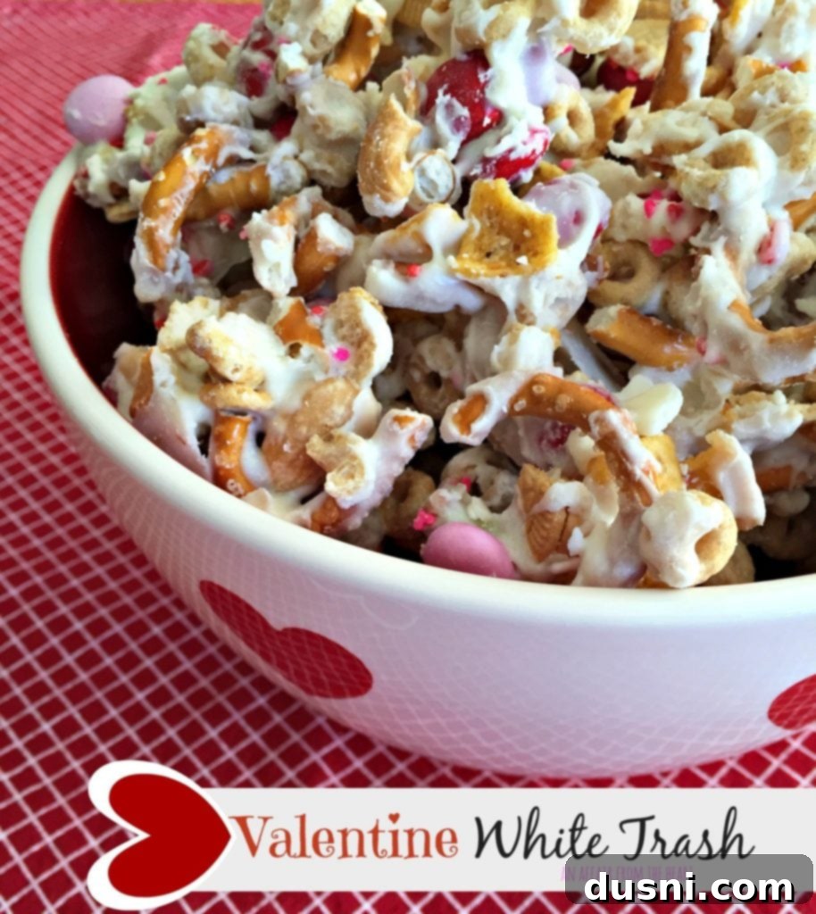 Valentine's Day White Chocolate Snack Mix