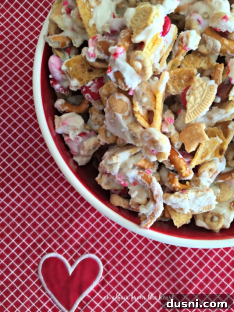 White Chocolate Snack Mix in a Bowl