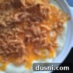 Overhead of Mashed Potato Bake