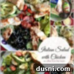 Italian Salad with Chicken collage
